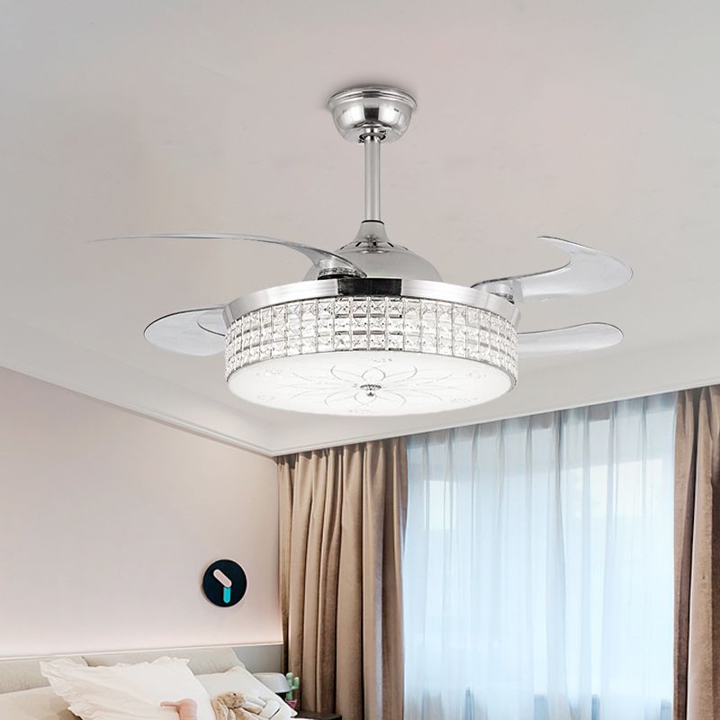 Kristallrunde Deckenventilator Leuchtt