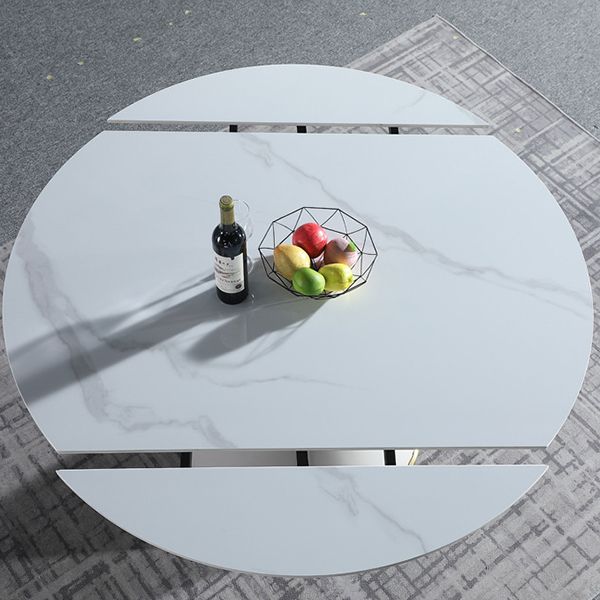 Modern 1/4/7 Pieces Dining Set Round Stone Dining Table for Dining Room