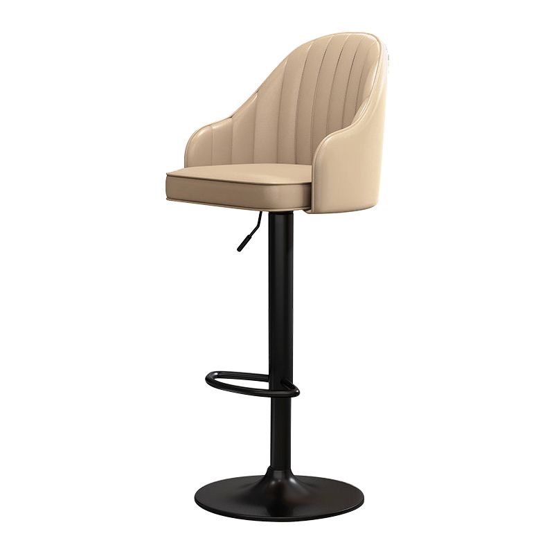 Scandinavian Metal Kitchen Dining Room Arm Stool Adjustable Height Barstool