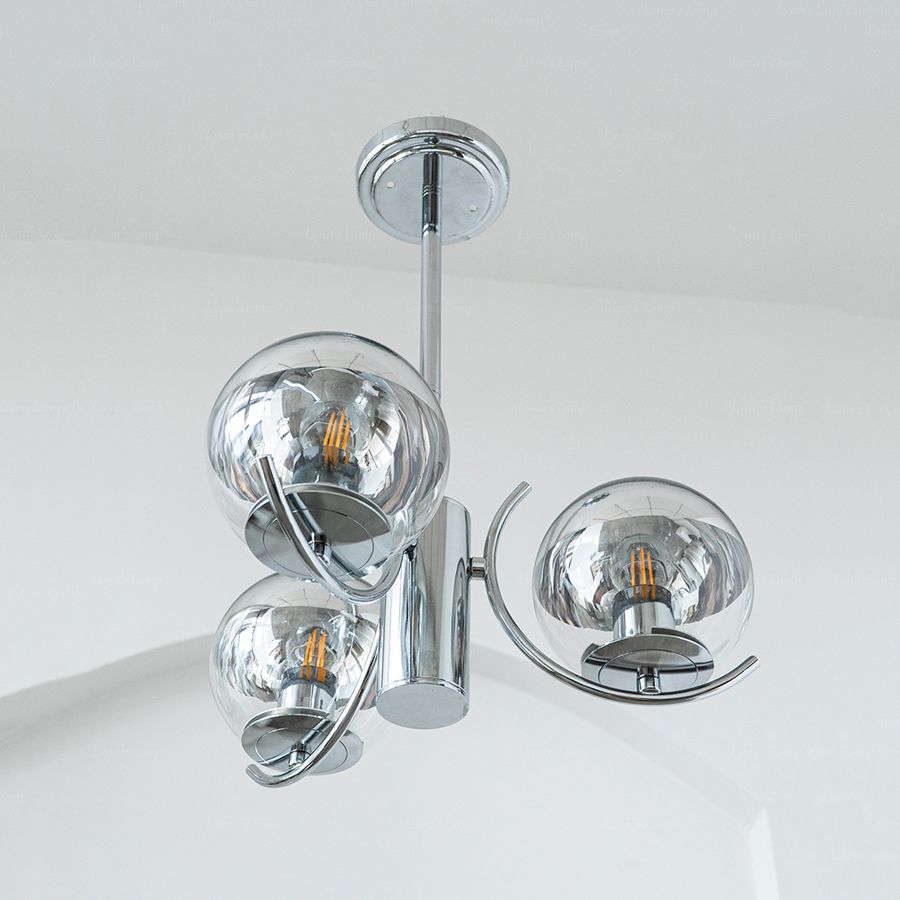 Metal Chandelier Light Fixtures Modern Multi-Head Globe Pendant Lamps for Living Room