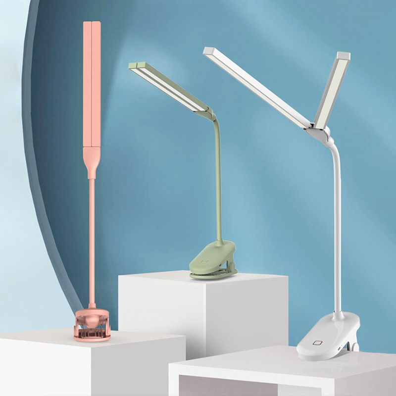 Macaron linéaire serrage de bureau lampe en plastique en plastique
