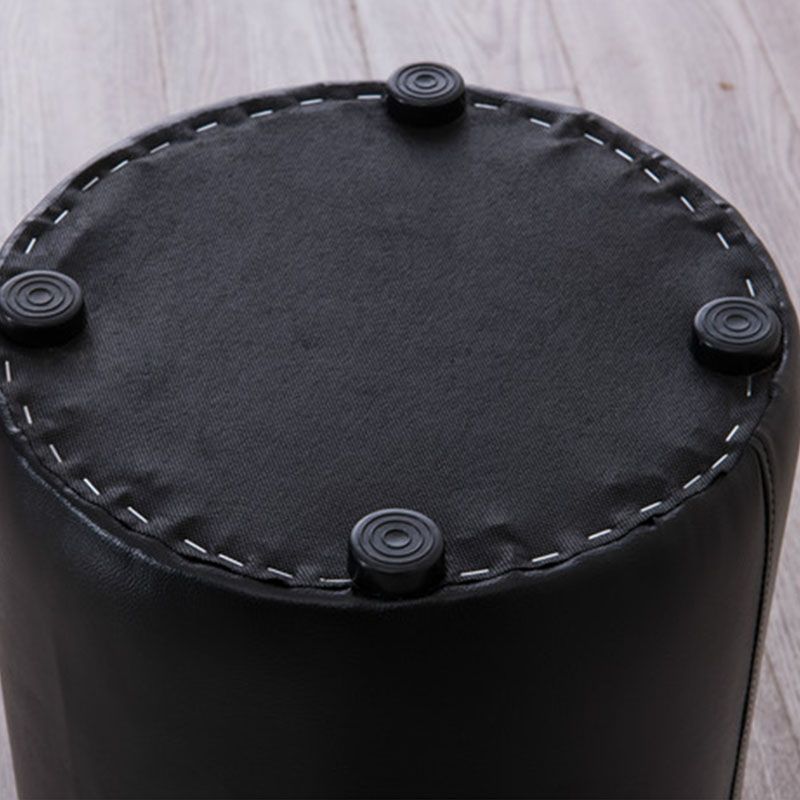 Genuine Leather Standard Stool Modern Style Simple Round Stool