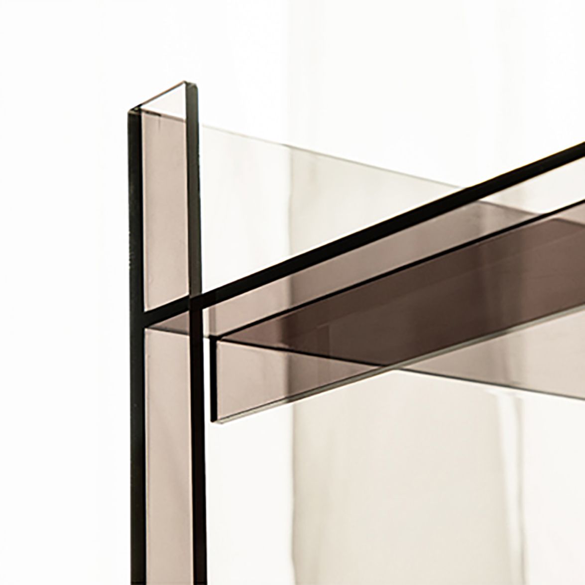 10 "W -Bücherregal Closed Back Acryl Glam Style -Bücherregal für Büro- und Studienraum