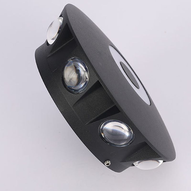 Aravera de pared de LED redonda de pared de aluminio de estilo moderno para al aire libre