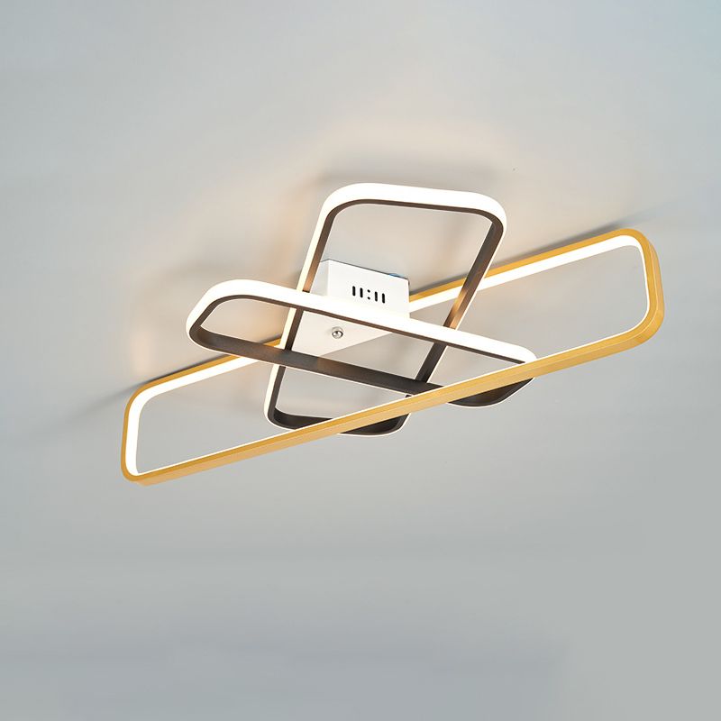 Modern Creative LED Ceiling Light Geometric 3-Light Flush Mount with Silicone Shade