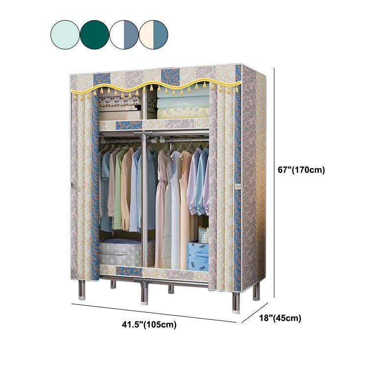 Contemporary Wardrobe Armoire Steel Wardrobe Closet with Legs