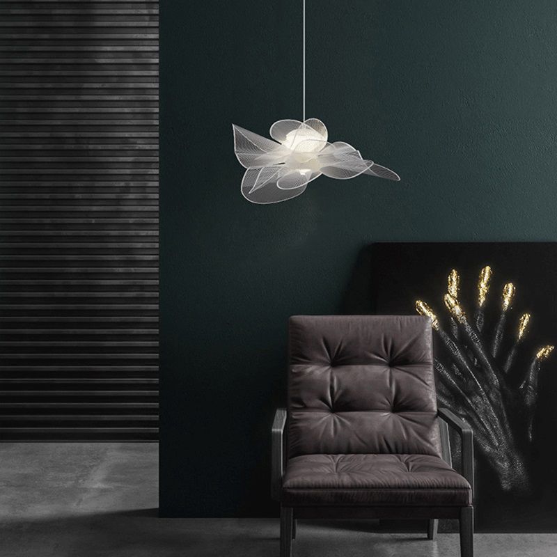 Luz de colgante colgante sombreado de estilo acrílico Led acrílico Luz colgante de luz en blanco