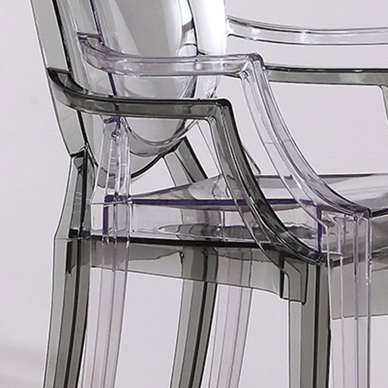 Silla de comedor de plástico de estilo nórdico, sillón de comedor apilable para uso en restaurantes