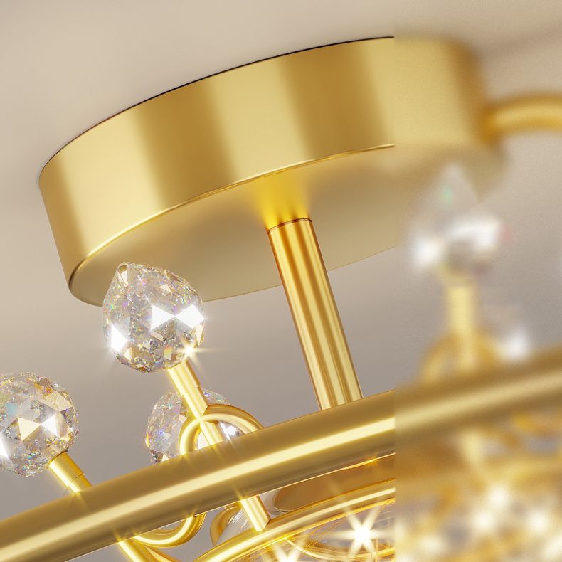 Sphère contemporaine Flush Lightture Metal 2 Lumière Lumière Flushmount Éclairage pour chambre à coucher