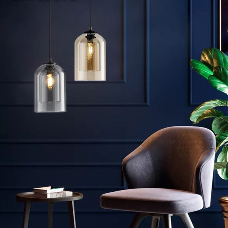 Minimalistischer Innenheizanhänger, klares Glas 1-Licht-Anhängerbeleuchtung für Innenräume