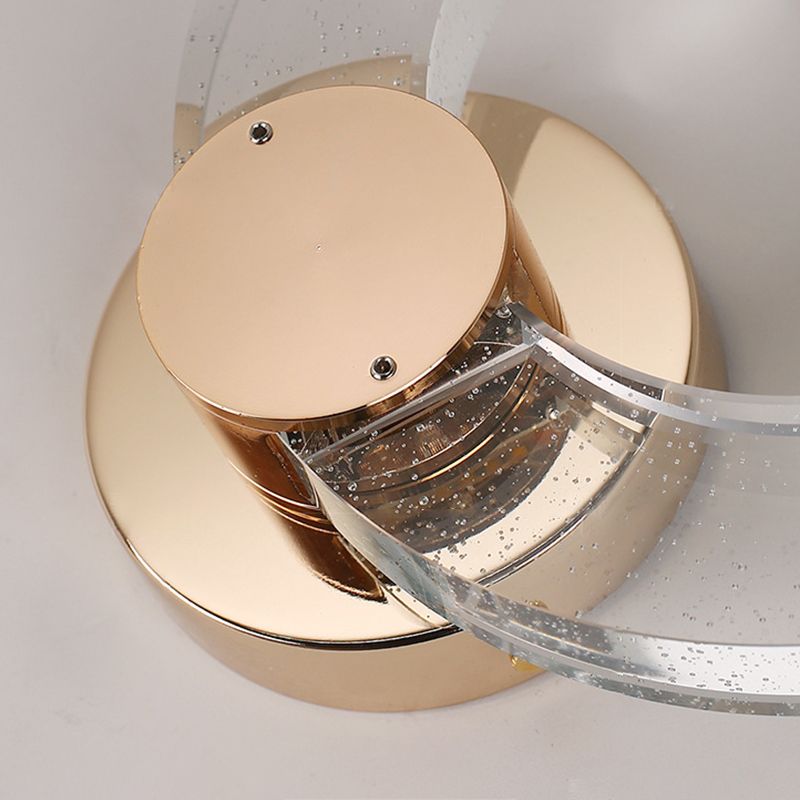 1 Light Circle Wall Lamp Simplicity Metal Wall Mounted Light Fixture