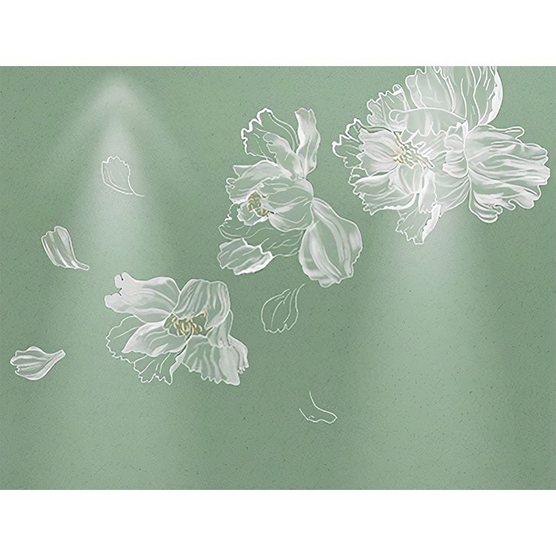 Stain-Resistant Flower Wall Covering Classic Mural Wallpaper for Living Room