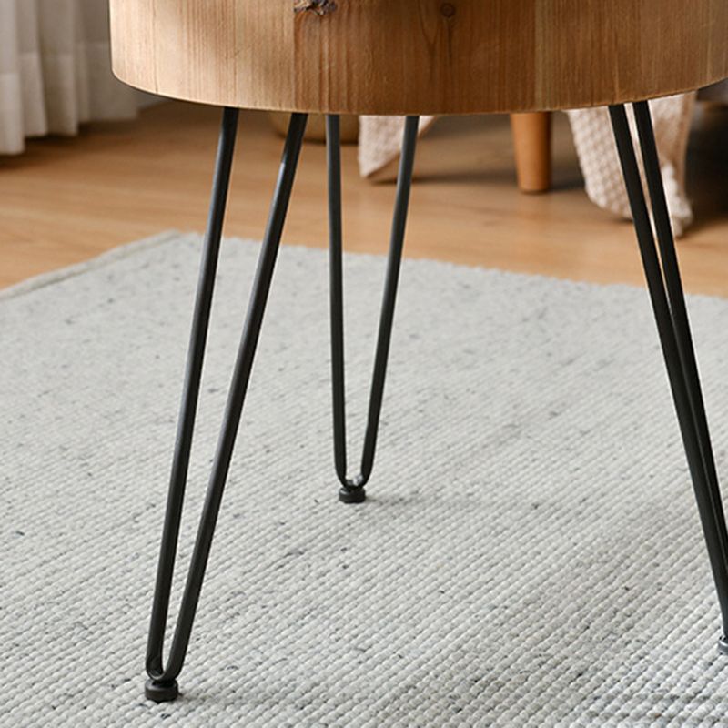 Round Wooden Coffee Table North European 3 Legs Coffee Table