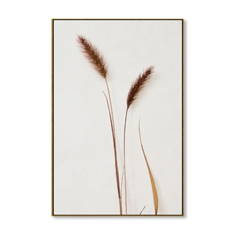Botanische Leinwandkunst im rustikalen Stil, helle Farbe, strukturierte Wanddekoration für das Esszimmer