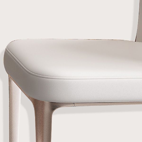 Dining Room Upholstered Armless Chair Home Metal Legs Dining Chair