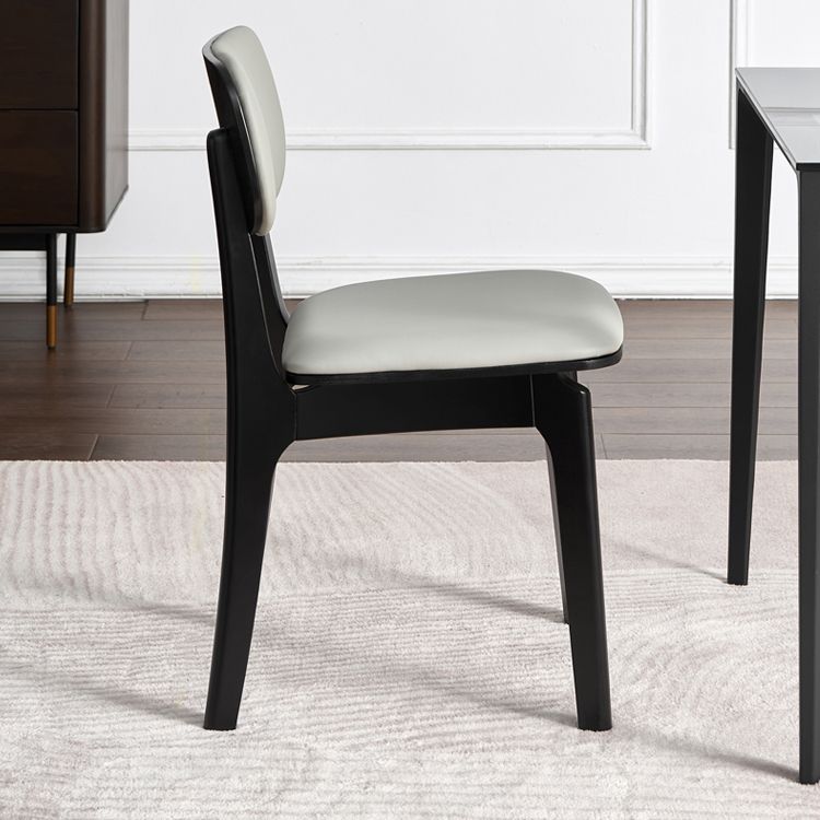Chaise d'appoint de salle à manger de cuisine contemporaine, chaise d'appoint de salle à manger en bois massif à dossier ouvrant