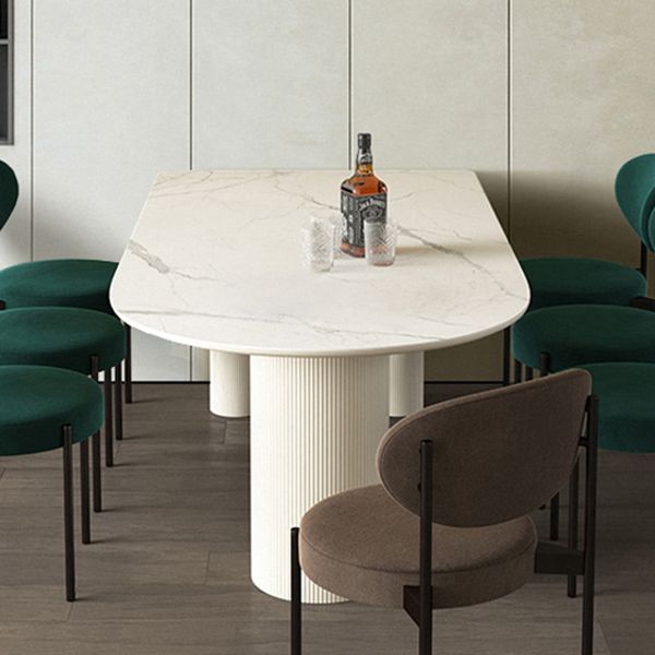 Metal Contemporary Free Form Table Sintered Stone Table for Dining Room