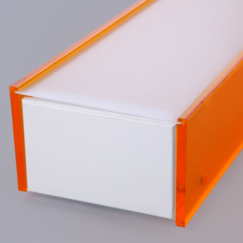 Lampada da incasso rettangolare arancione/viola Plafoniera da incasso a led moderna in metallo per sala da pranzo