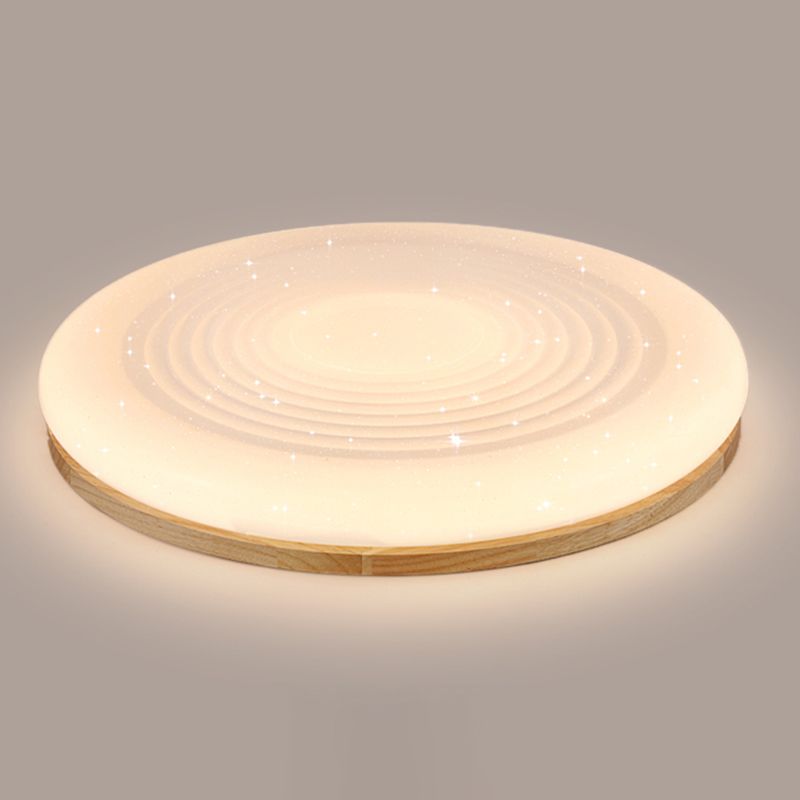 Nordic Ceiling Light Fixture Wooden LED Flush Mount for Bedroom