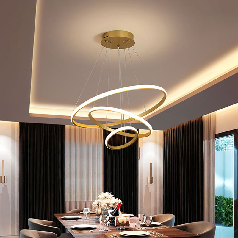 Simple Nordic Modern Caractéristique Style LED Hanging Chandelier Light for Dining Room