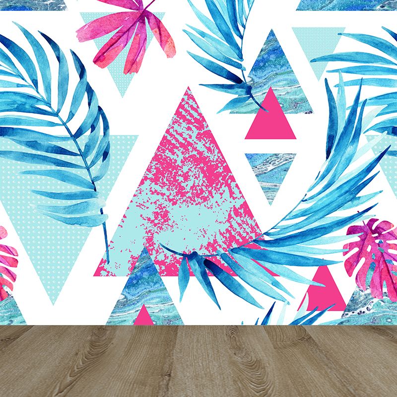 Home Decor Banana Leaves Mural Wallpaper Customized Tropical Wall Covering for Kitchen