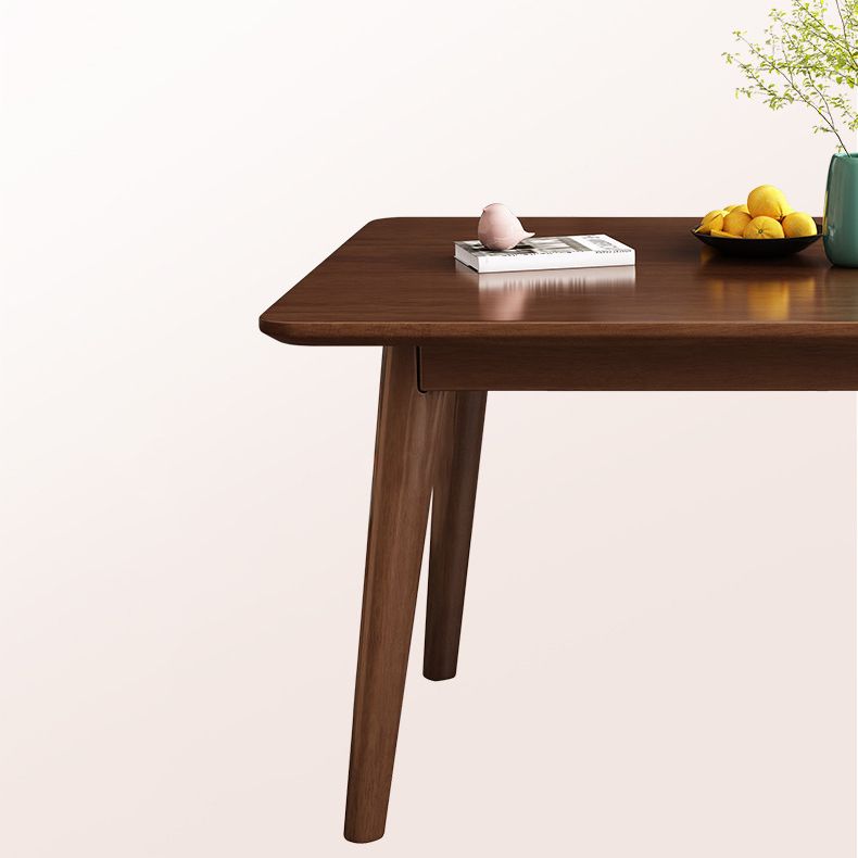 Modern Wooden Dining Table Rectangle Table with 4 Legs for Dinning Room