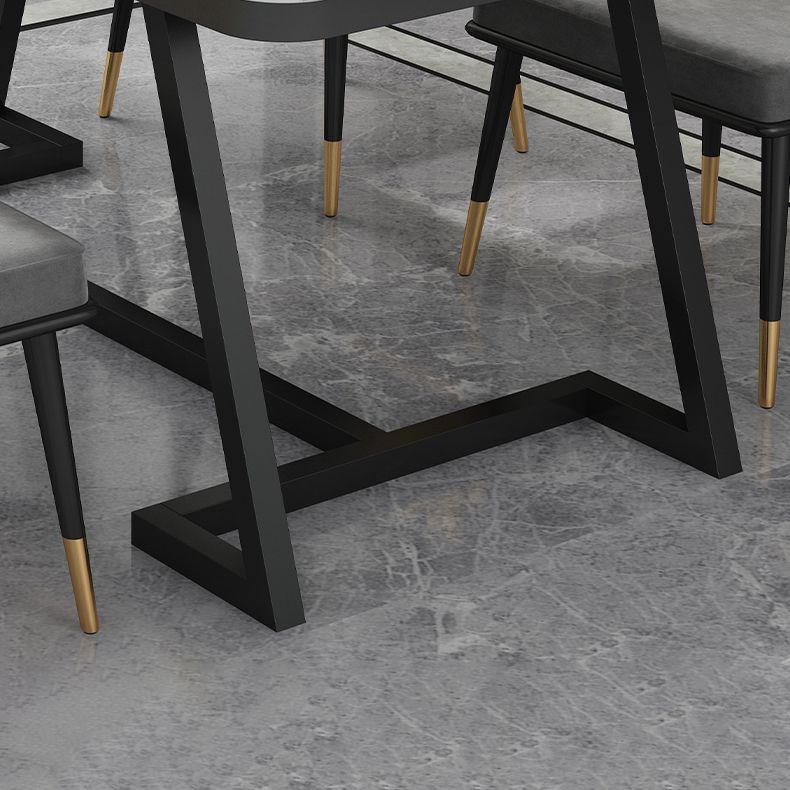 Modern 1/2/5/7 Pieces Dining Set White Stone Top Dining Furniture