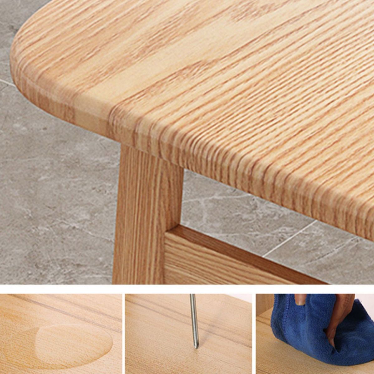Contemporary Rectangle Kitchen Dinner Table 4 Legs Dining Table