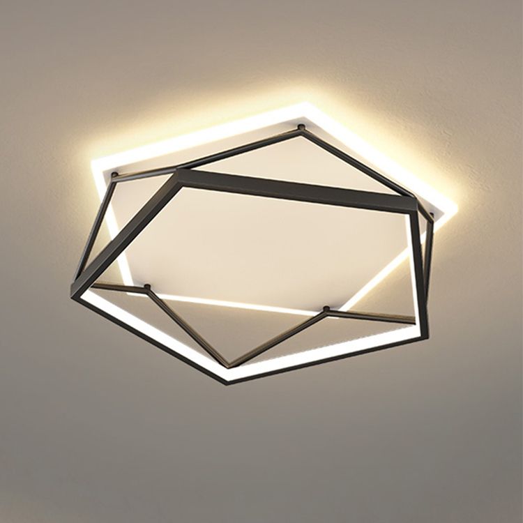 Éclairage encastré en métal Plafonniers encastrés à LED multi-têtes noirs