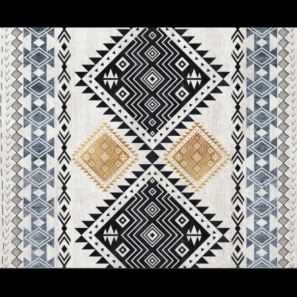 Tappeto marocchino fantasioso Multicolore Simmetrico GEOMETRY RESISTENTE RESISTENTE NON SLIP INCLIFABILE RAP