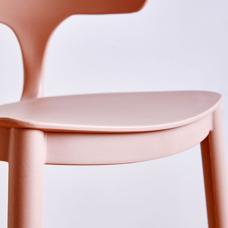Taburete de bar de PP de estilo escandinavo, silla de mostrador con asiento cuadrado para barra de cocina