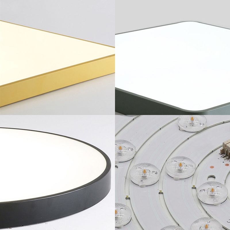Lámparas de techo de montaje empotrado de estilo minimalista moderno, lámpara de techo empotrada de acrílico de 1 luz para sala de estar