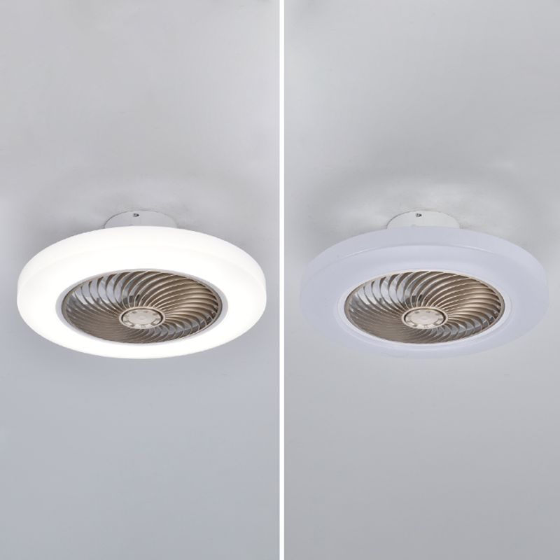 Gerade geschnittene runde Lüfterlampe Einfachheit Acryl-Esszimmer LED Semi Flush Light