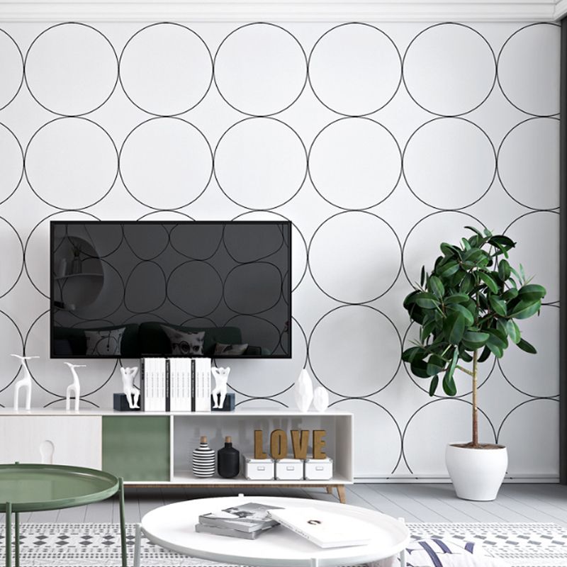 Nordic and Modern Circle Wallpaper 33 ft. x 20.5 in, Non-Pasted