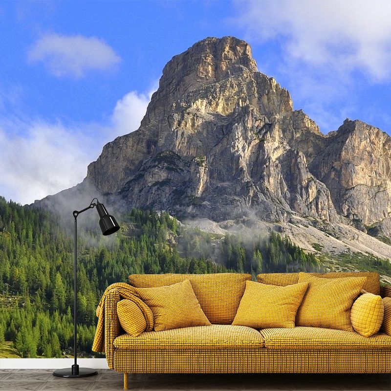 Picturesque Landscape Wall Paper Mural for Home Village at Mountain Foot Wall Decor, Optional Size