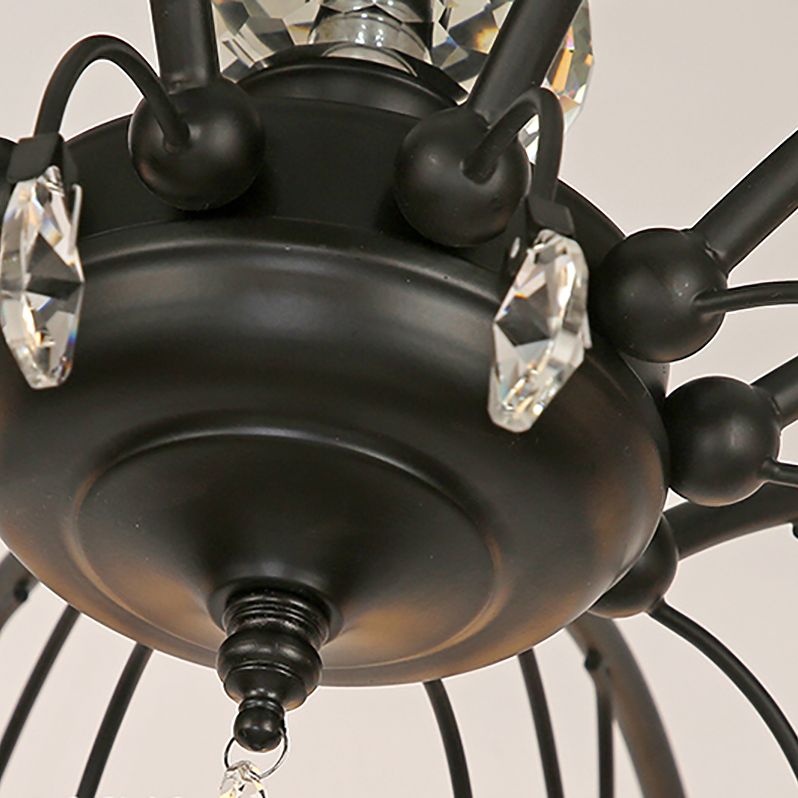Glas Schwarz Semi Flush Mount Lighting Kugel-minimalistische Deckenleuchte