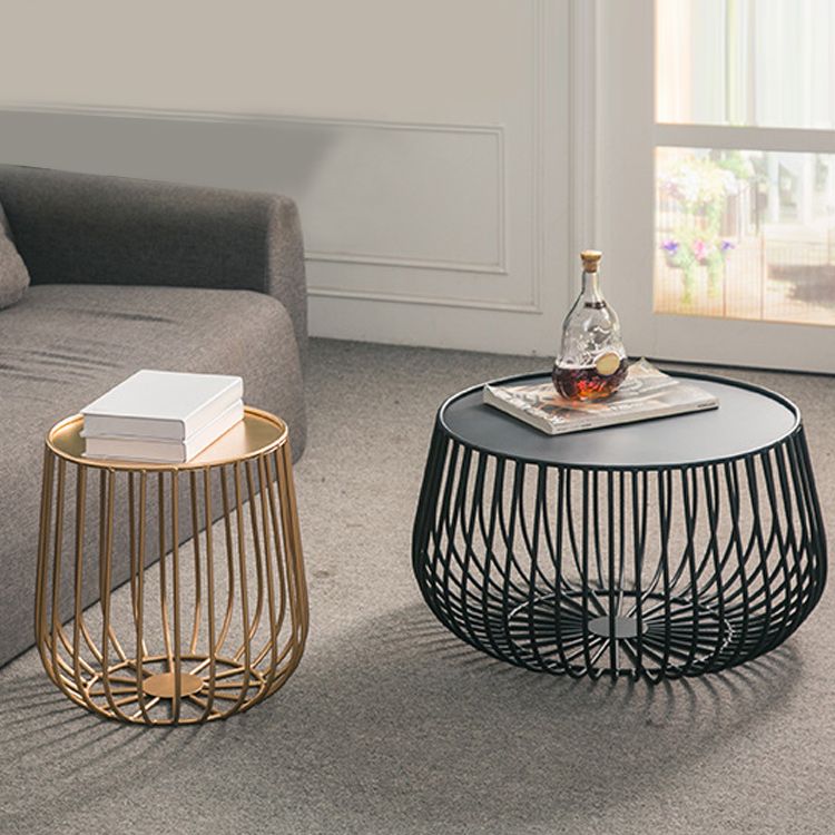 Mid-Century Modern 2 Piece Bunching Tables with Iron Tray Top