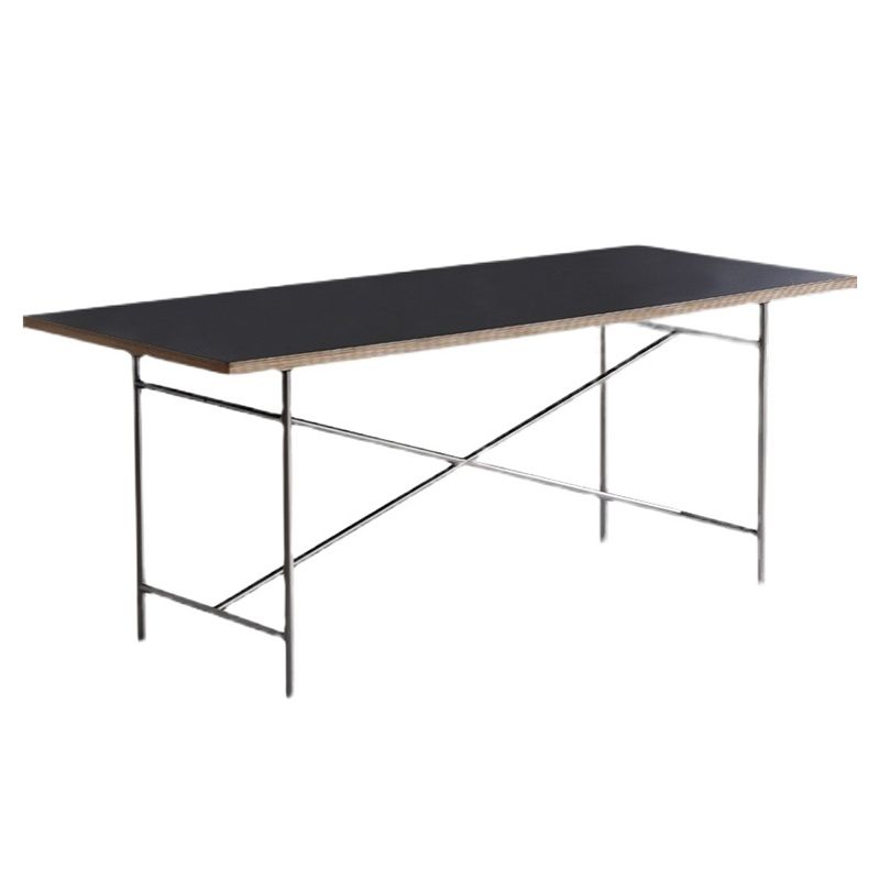 Rectangle Dining Table Industrial Wooden Kitchen Table with Seld Base