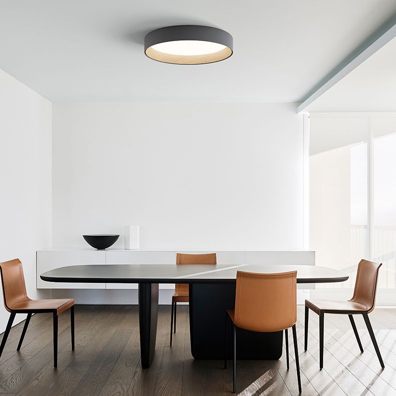 Minimalism Aluminum LED Ceiling Mounted Light Cylinder 1-Light Flush Light for Living Room