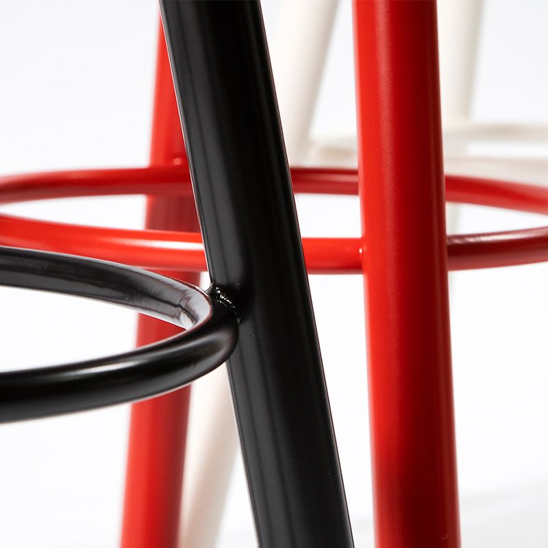 Modern Round Bar & Counter Stool Dining Room Footrest Wood Counter-height Stool