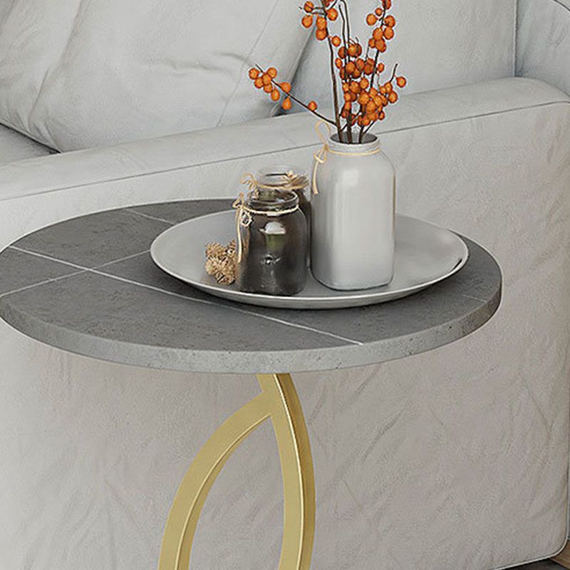 20.8 inch Tall Pedestal End Table Modernist Round Side End Table