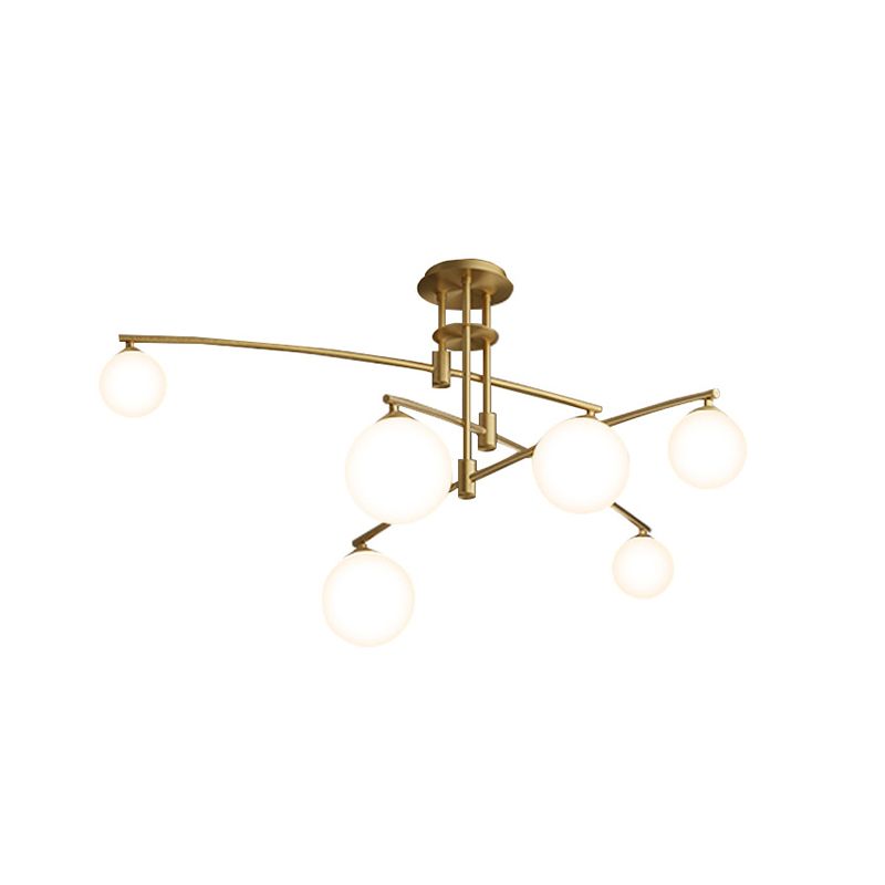 Postmoderne 3 -Tier -Kronleuchter -Leuchten Metall- und Glashängekronleuchter für Cafe