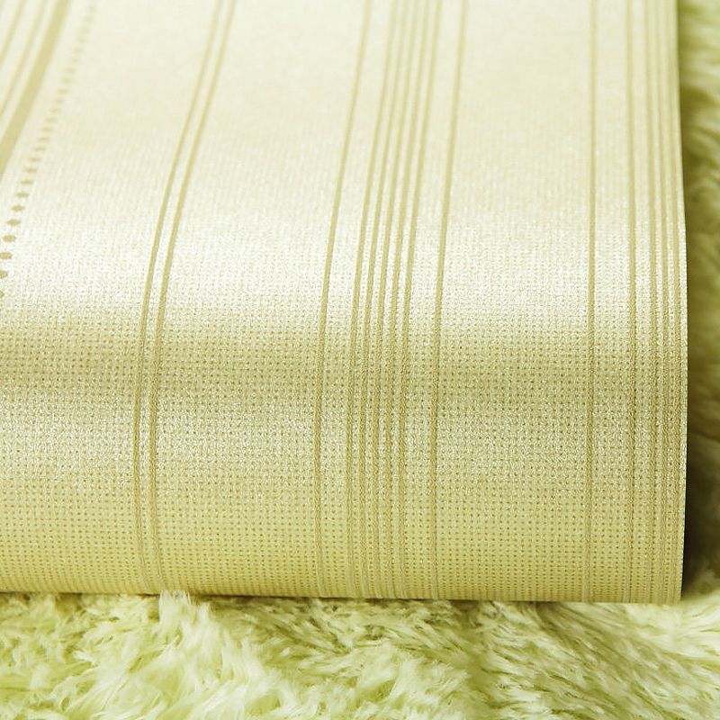 Pastel Color Ticking Stripe Wallpaper Waterproof Modern Dining Room Wall Covering