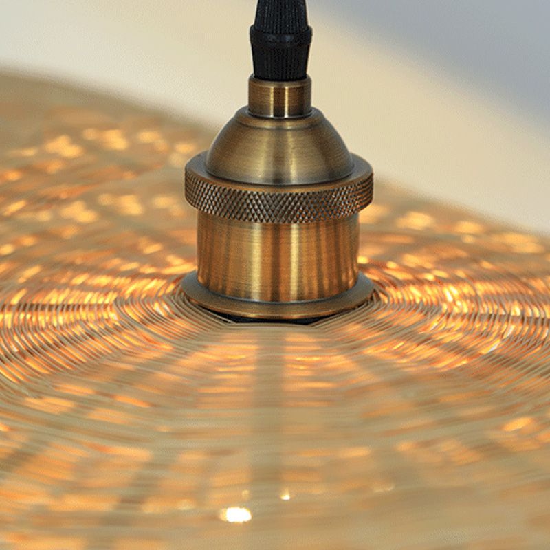 Chinesische Hutform anhängende Beleuchtungskörper Rattan hängen Licht für das Restaurant