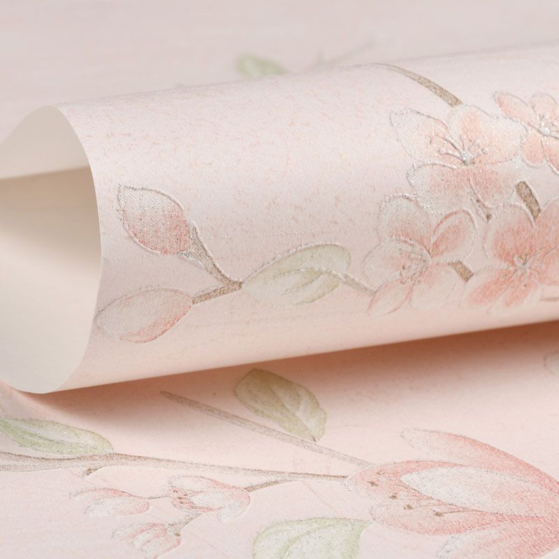 33' x 20,5" ländliche Tapetenrolle für Wohnzimmerdekoration mit Blumenmuster in neutraler Farbe