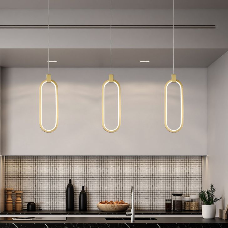 Apparecchi di illuminazione a sospensione circolare Postmoderna Luce sospesa in stile lusso