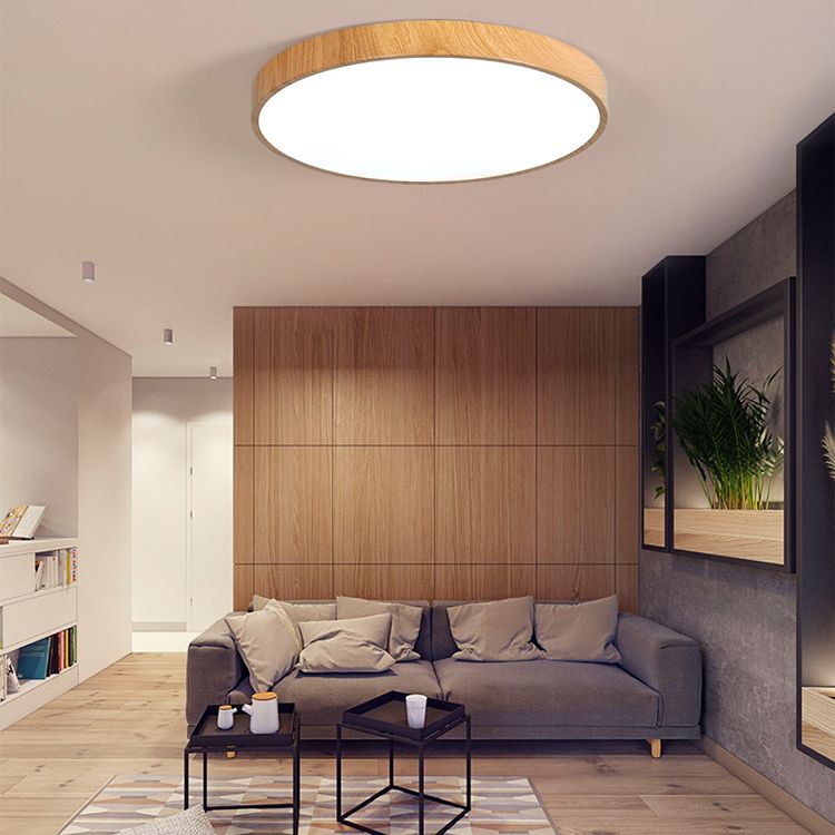 Montaje empotrado LED circular de color de registro en luz de techo de hierro forjado de estilo conciso moderno para sala de estar