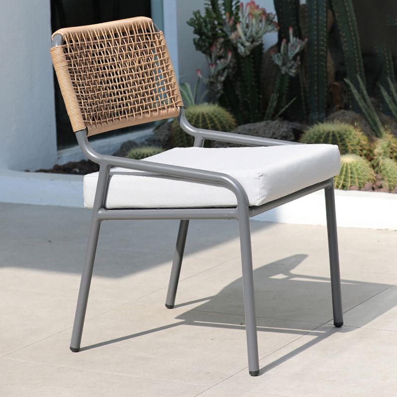 Modern Patio Dining Chair Set of 2/4/6/8 Metal Armless Dining Side Chair