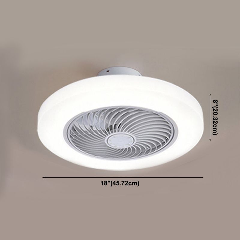 Acrylkreis Lüfterlampenlampenminimalismus LED Semi Flush Mount Light für Schlafzimmer