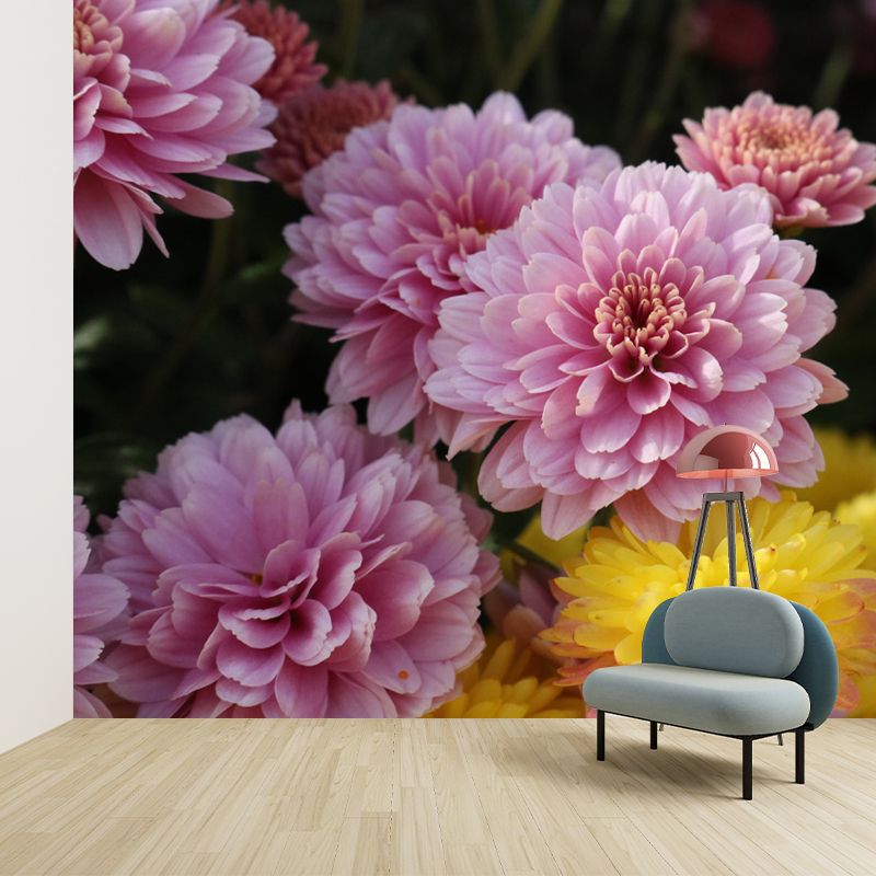 Dahlia Modern Mural Wallpaper Water Resistant Wall Art for Coffee Shop